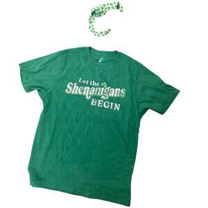 St Patrick day shenanigans shirt and headband set Unisex M holiday green paddy’s